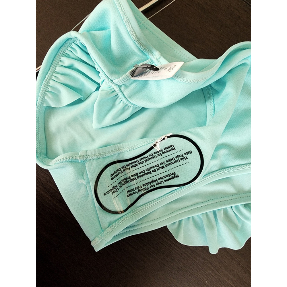 Tahari 2 piece Set Swimsuit Bathing Suit SZ MEDIUM - Blue Mist Light Turquoise - Picture 10 of 15